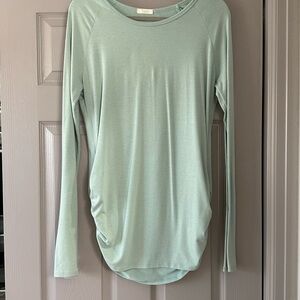 Elegant Mint Long Sleeve Women's Top